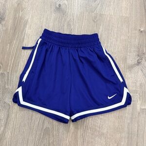 Nike Boys Deep Blue Athletic Shorts with White Trim Size Small